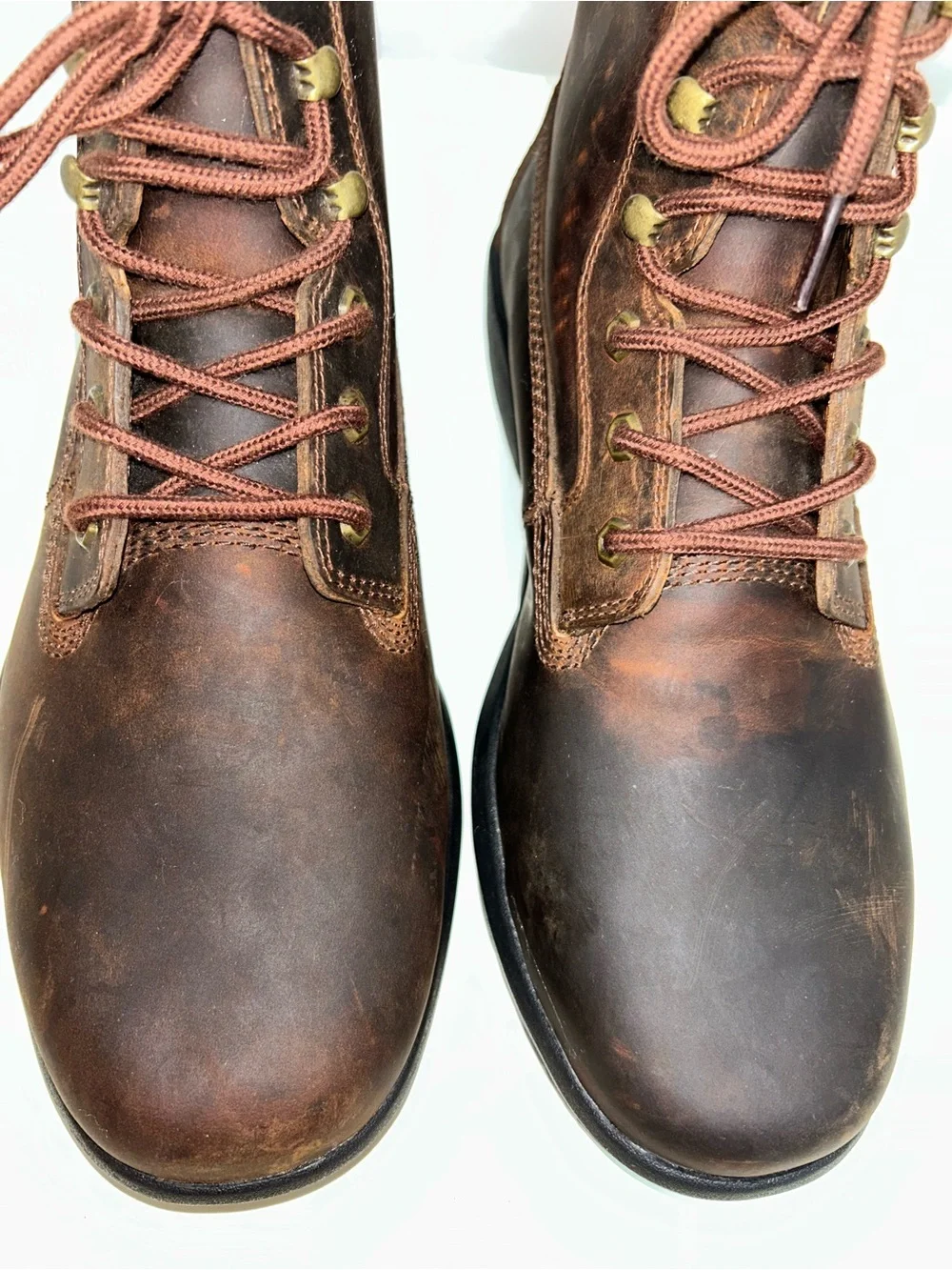 Dr. Comfort Boss #9520 Brown Leather Lace-Up Comfort Work Boot